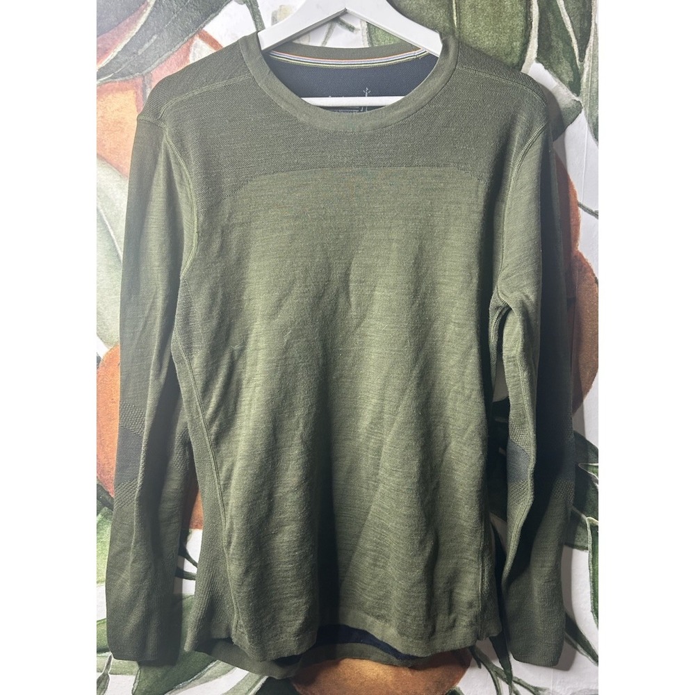 Smartwool Intraknit 200 Men's Merino Wool Blend Baselayer Large Green Sweater